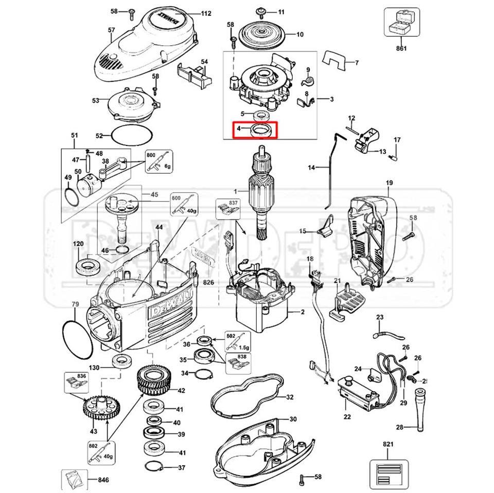 590191-00 Dewalt D25730 Rulman Lastik