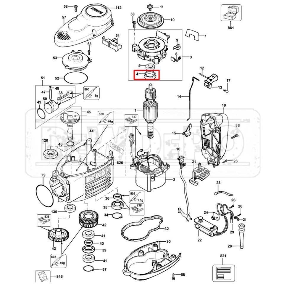 590191-00 Dewalt D25762 Rulman Lastik