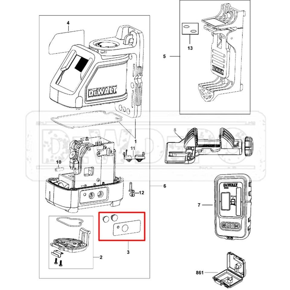 595186-00 Dewalt DW088K Anahtar Kiti