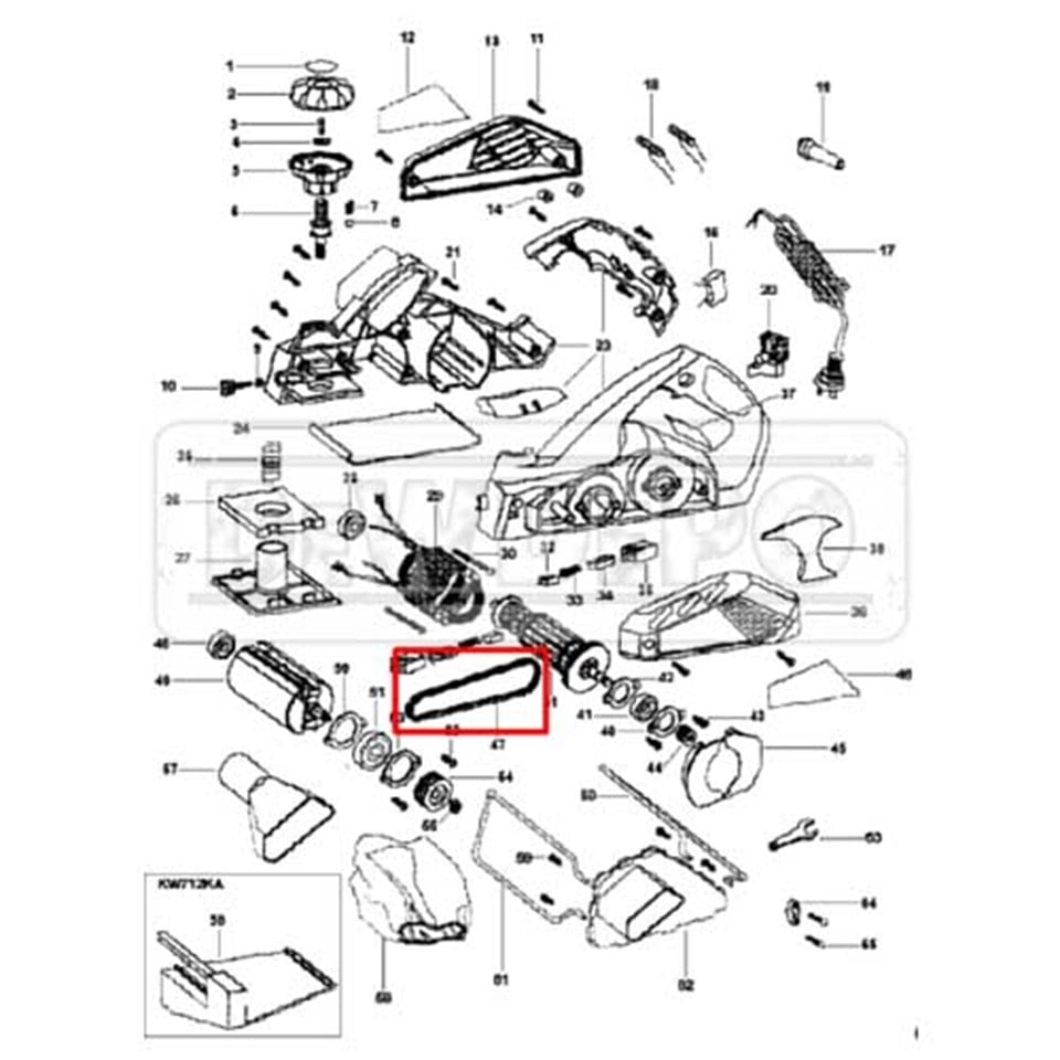 596008-00 Black+Decker KW712 Kayış