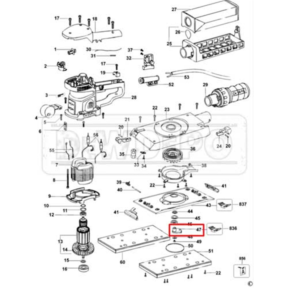 596324-00 Dewalt D26421 Eksantrik