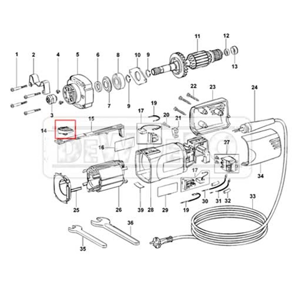 596617-00 Dewalt D28886 Düğme