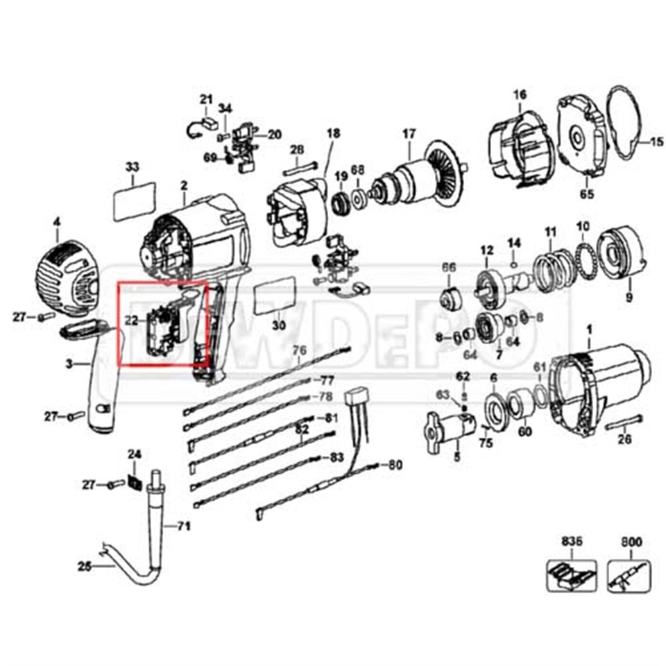 616849-00 Dewalt DW294 Şalter
