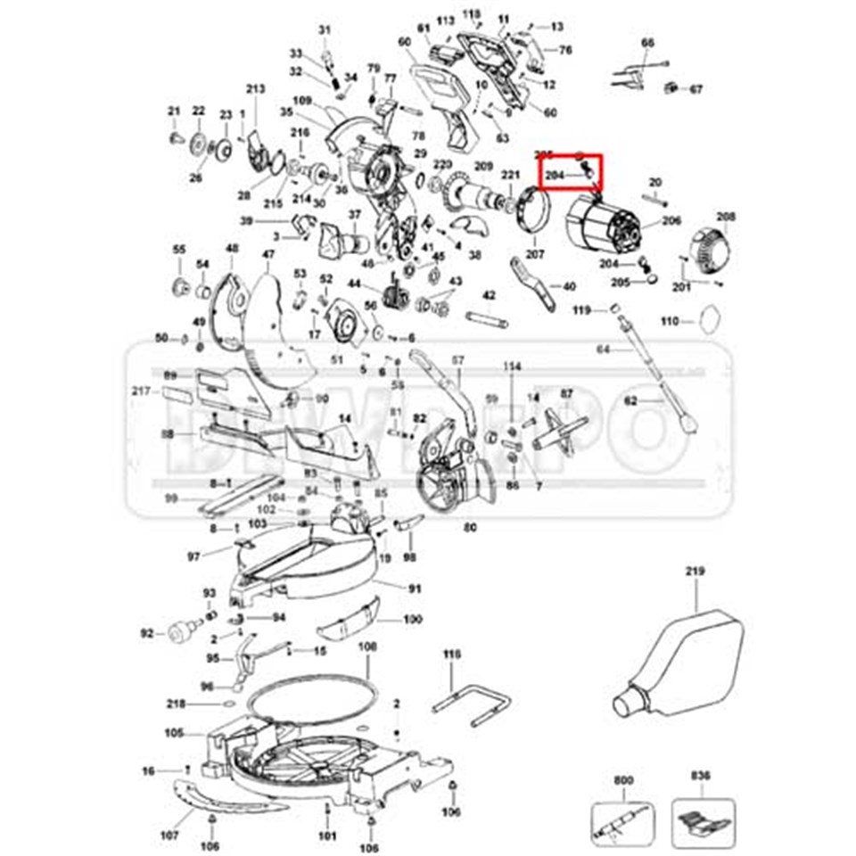623919-00 Dewalt DW703 Kömür