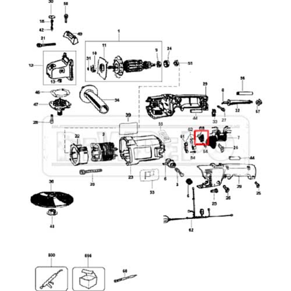 626226-00 Dewalt DW849X Devir Kartı