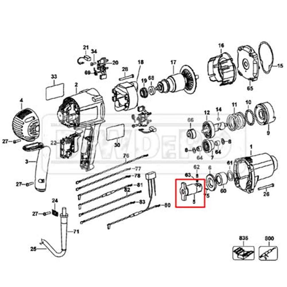 627238-00 Dewalt DW292 Anvil