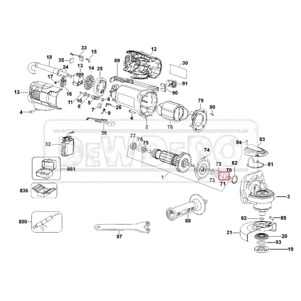 627465-00 Dewalt D28136 Pinyon Dişli