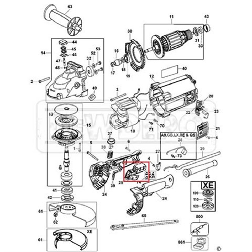 636500-00 Dewalt D28492 Type 1 Şalter