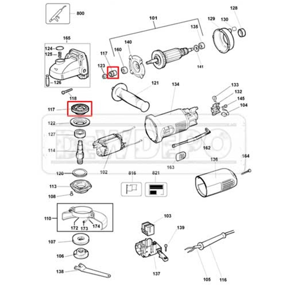 661244-00 Dewalt DWE4010 Dişli ve Pinyon