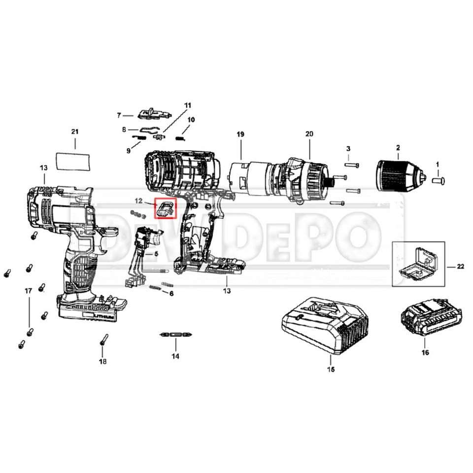 90569693-02 Stanley SCD201 Kumanda Sağ - Sol
