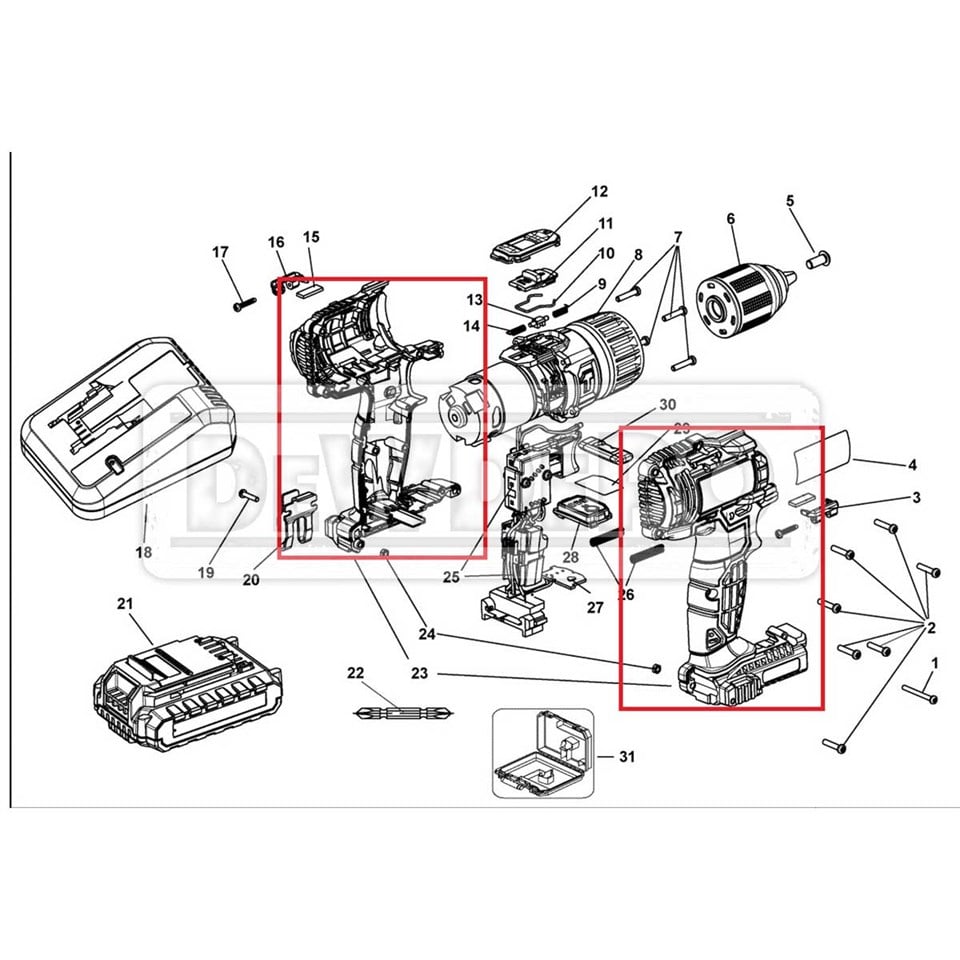90603230-01 Stanley STDC18LHBK Gövde