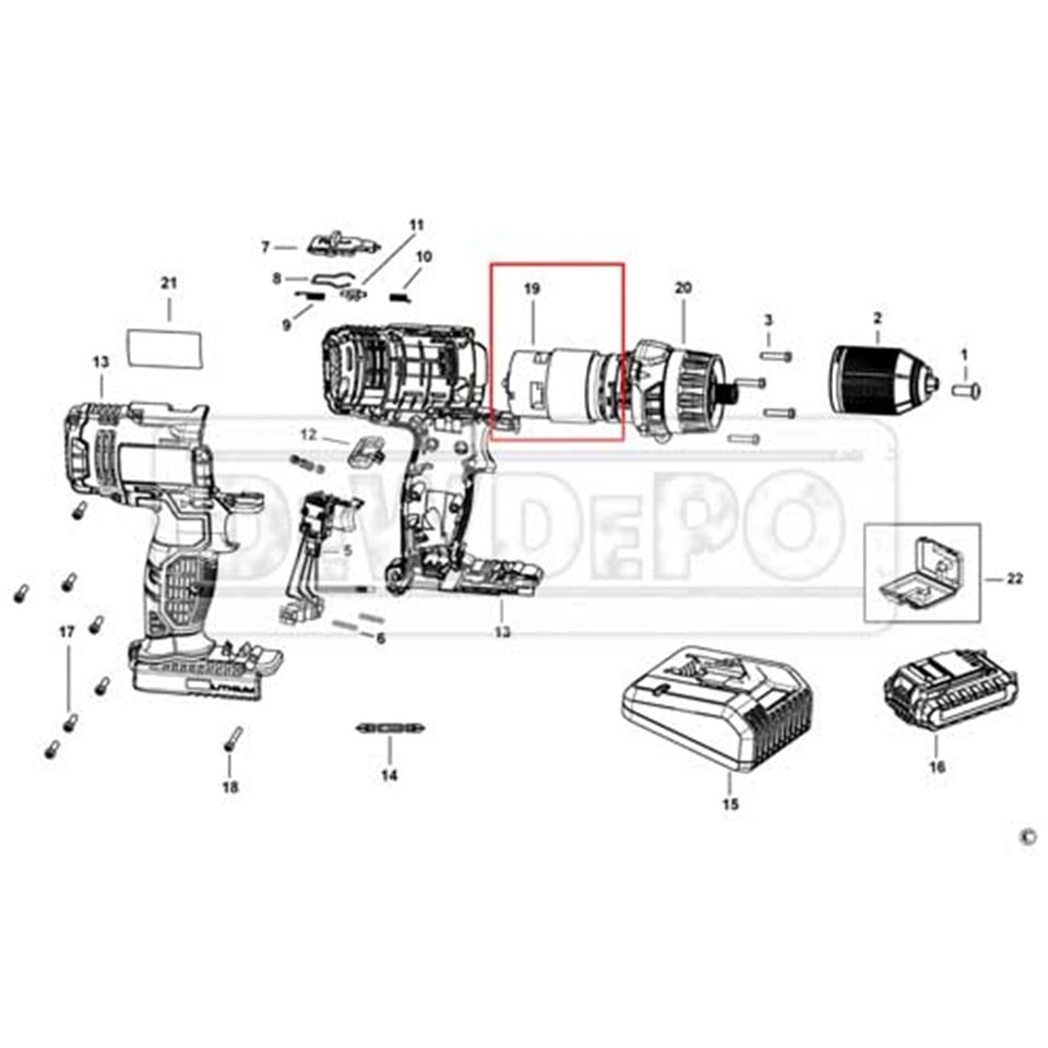 90616204 Stanley SCD201 Motor