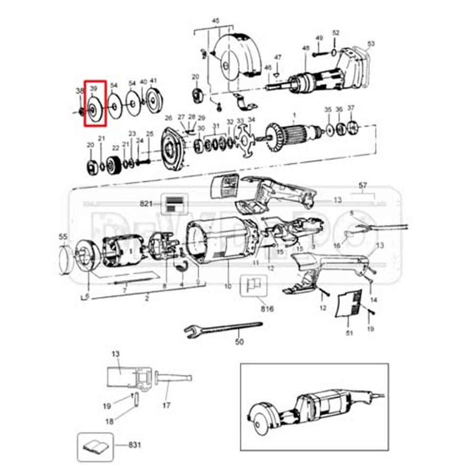 939547-00 Dewalt DW882 Dış Flanş