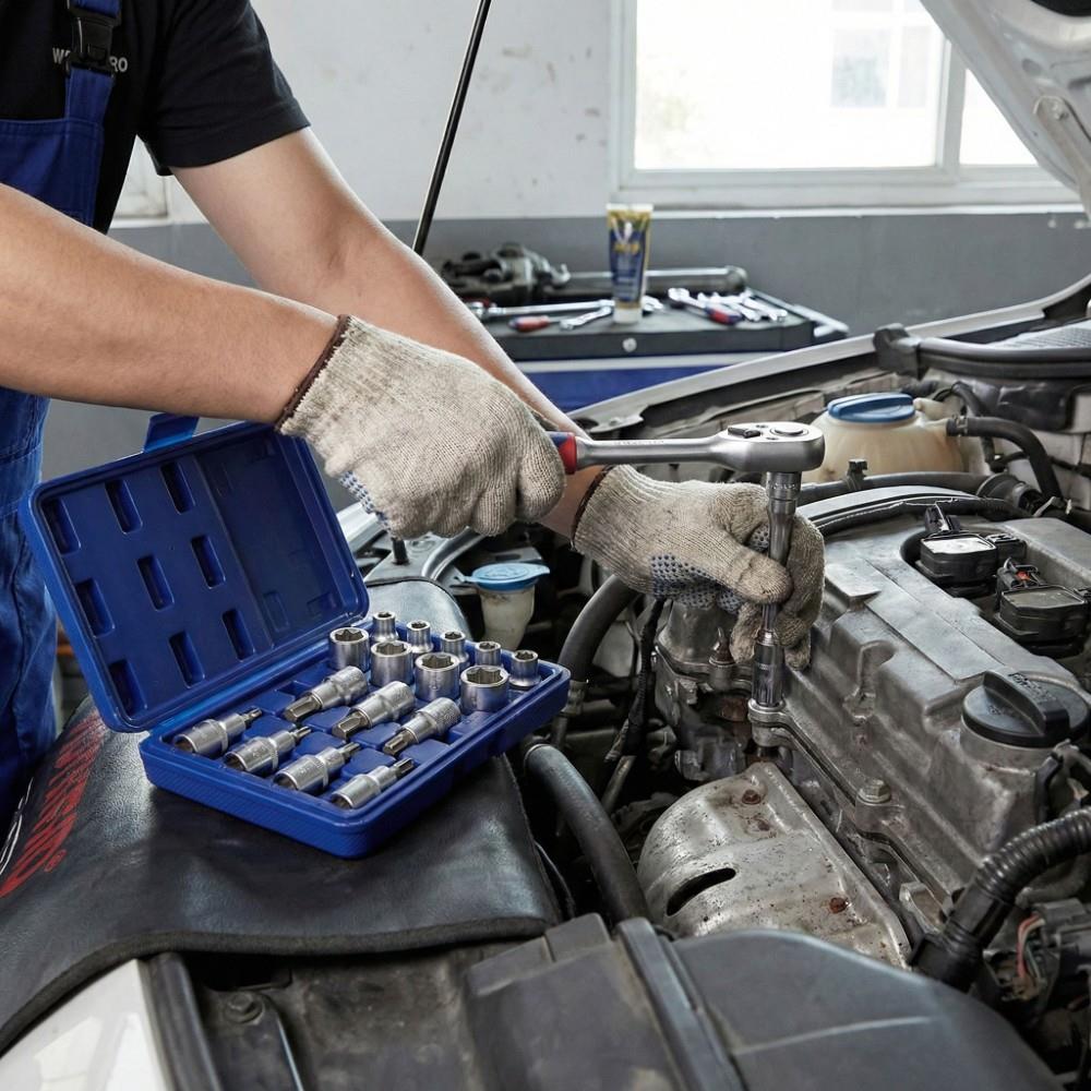 WORKPRO WP202596 1/2’ CR-V 16 Parça Ağır Hizmet Torx Lokma Soketi / Ucu