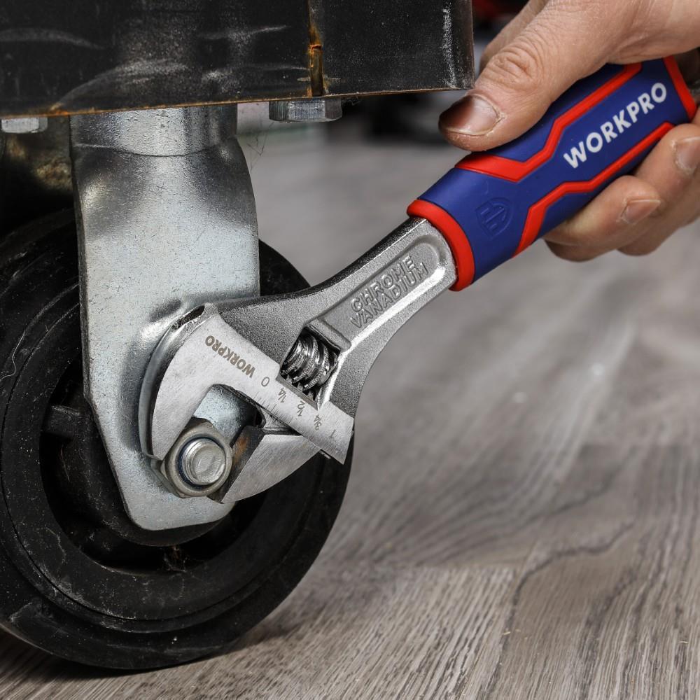 WORKPRO WP272011 200mm Cr-V Profesyonel Kurbağacık Anahtar