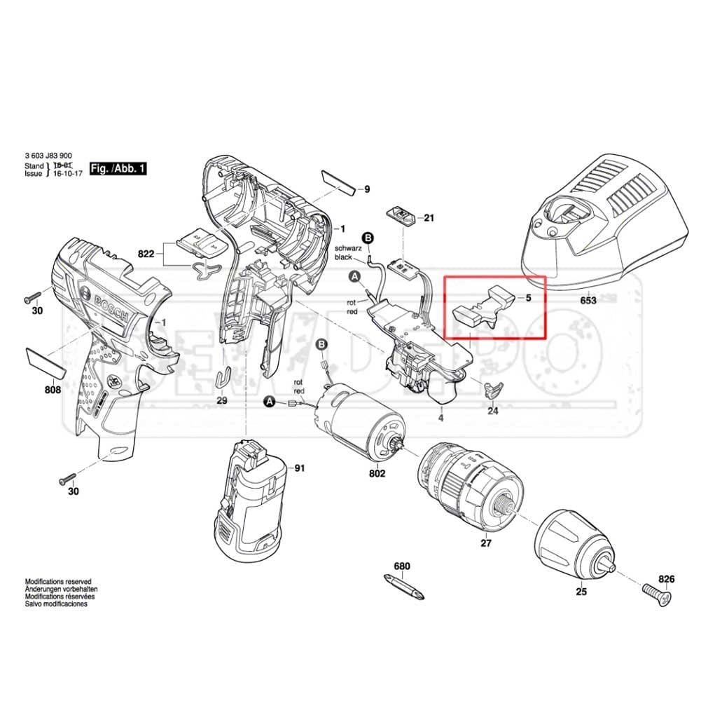 Bosch PSB 10,8 LI-2 Sağ Sol 2609007021