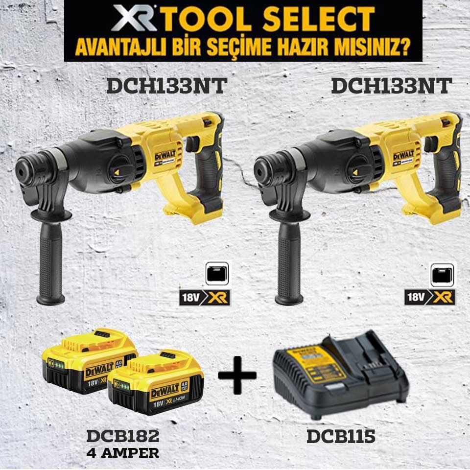 Dewalt DCH133NT Şarjlı Kırıcı Delici 2 adet