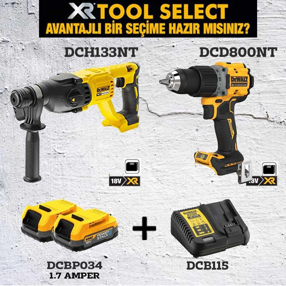 Dewalt Şarjlı DCH133NT Kırıcı Delici DCD800NT Vidalama 1.7 Ah