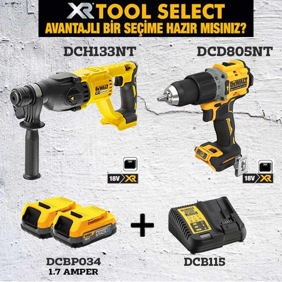 Dewalt Şarjlı DCH133NT Kırıcı Delici DCD805NT Vidalama 1.7 Ah