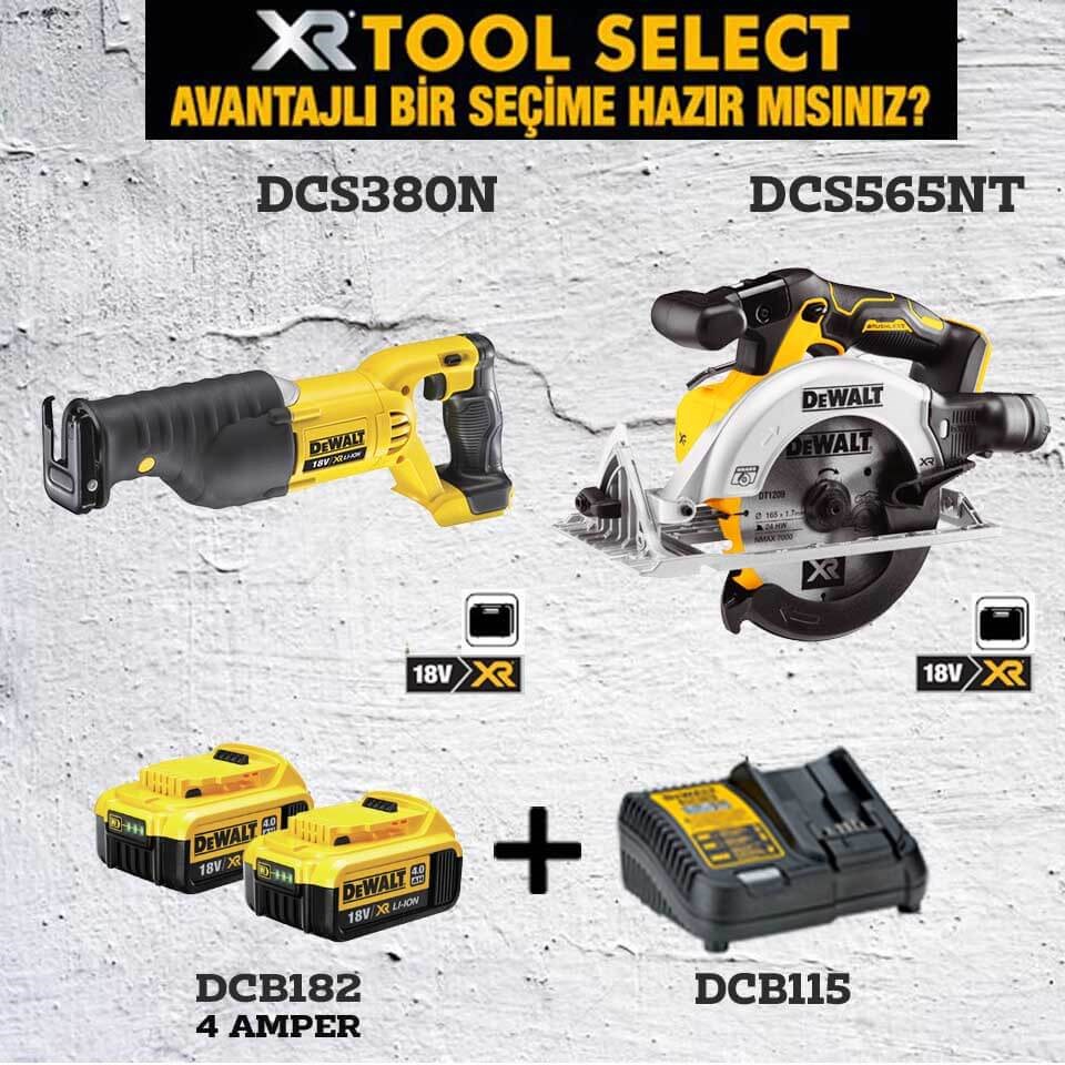 Dewalt DCS380N Şarjlı Tilki Kuyruğu Testere ve DCS565NT Şarjlı Daire Testere