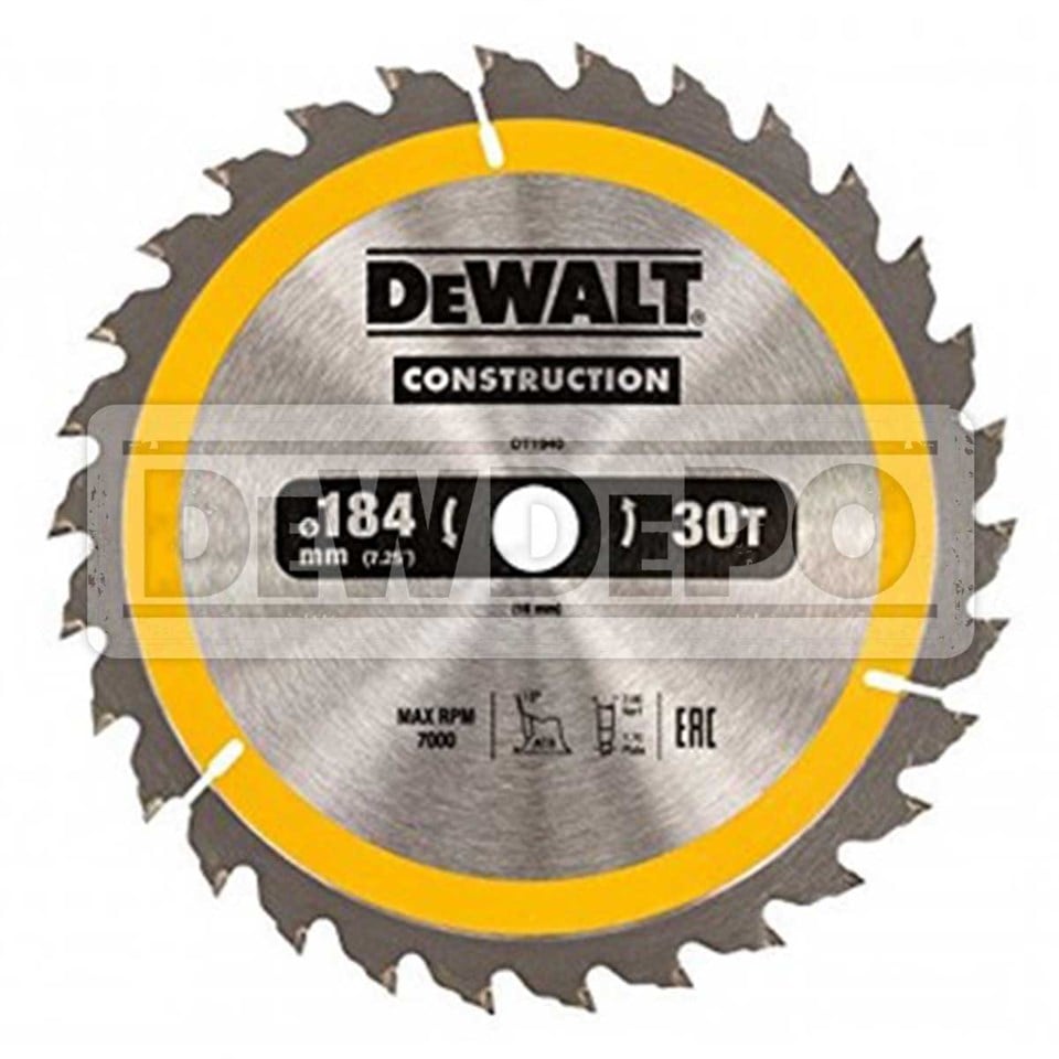 Dewalt DT1940 Ahşap Kesim Elmas Testere Bıçağı 184 mm