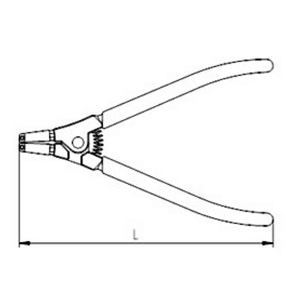 İzeltaş Dış Segman Pense Eğri 125 mm