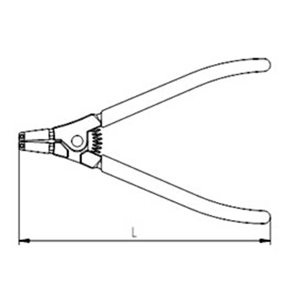 İzeltaş Dış Segman Pense Eğri 210 mm