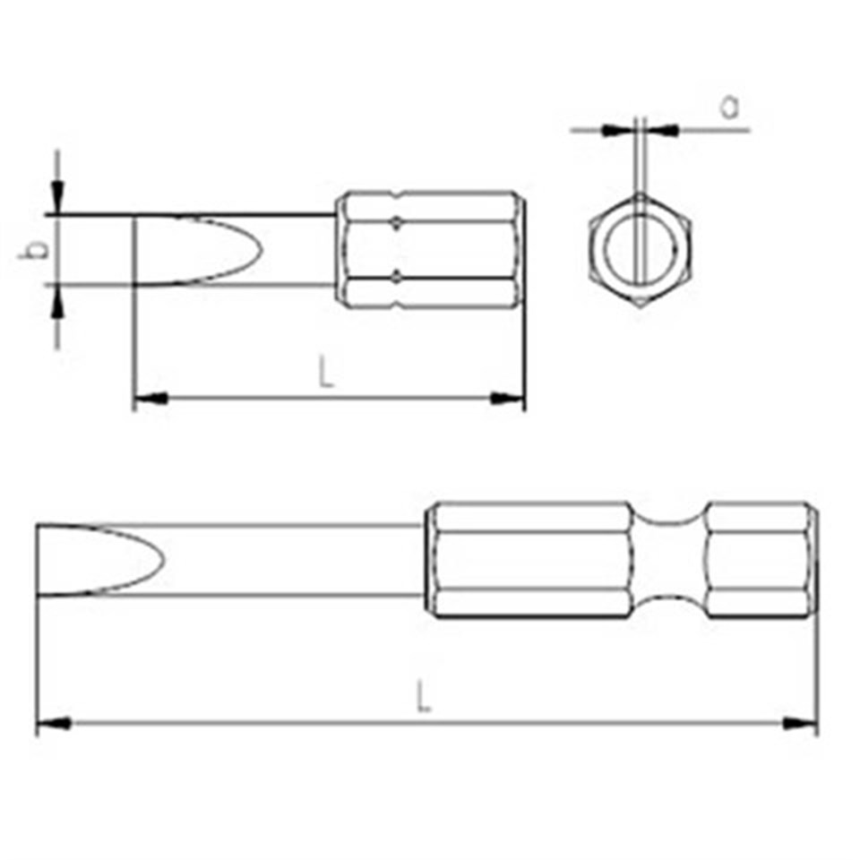 İzeltaş Düz Bits Uç 5.5mm 75 mm