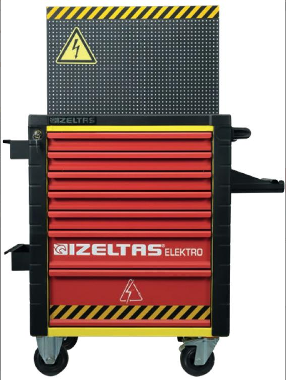 İzeltaş Elektro Takım Dolabı 7 Çekmece 93 Parça (Dolu)