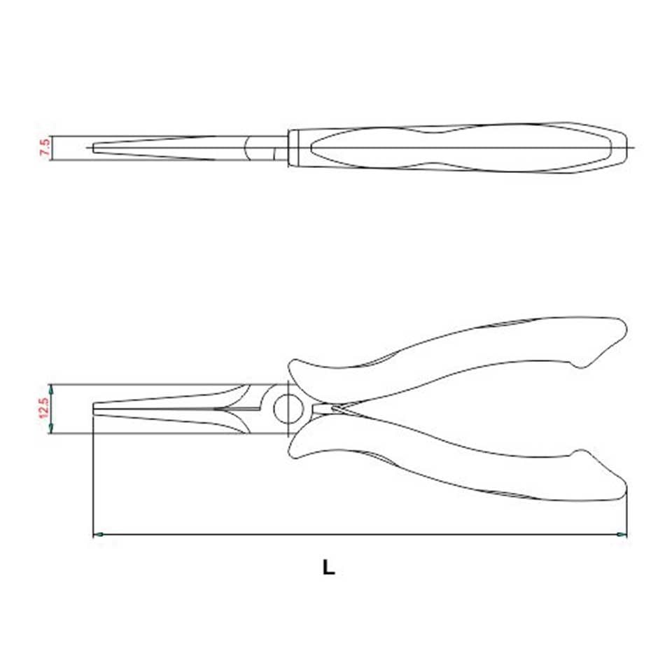 İzeltaş Elektronikçi Sivri Uçlu Düz Kargaburun 150 mm