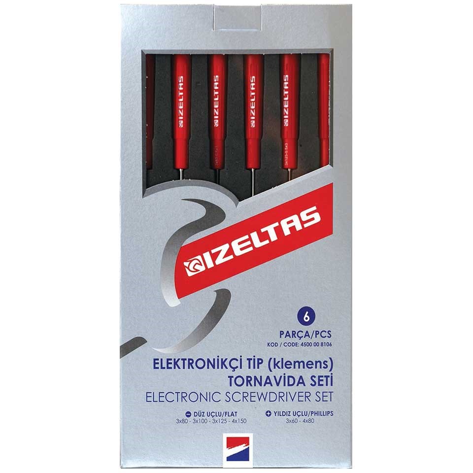 İzeltaş Elektronikçi Tip Klemens Tornavida Seti