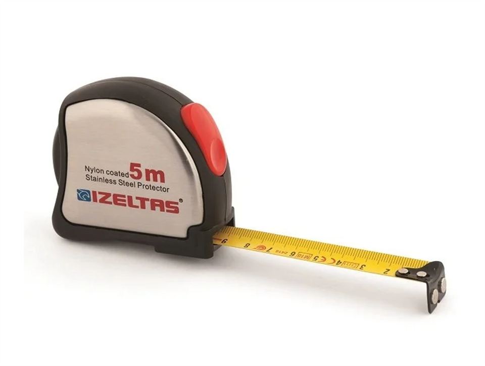 İzeltaş Krom Şerit Metre Stoplu 5 metre | dewdepo