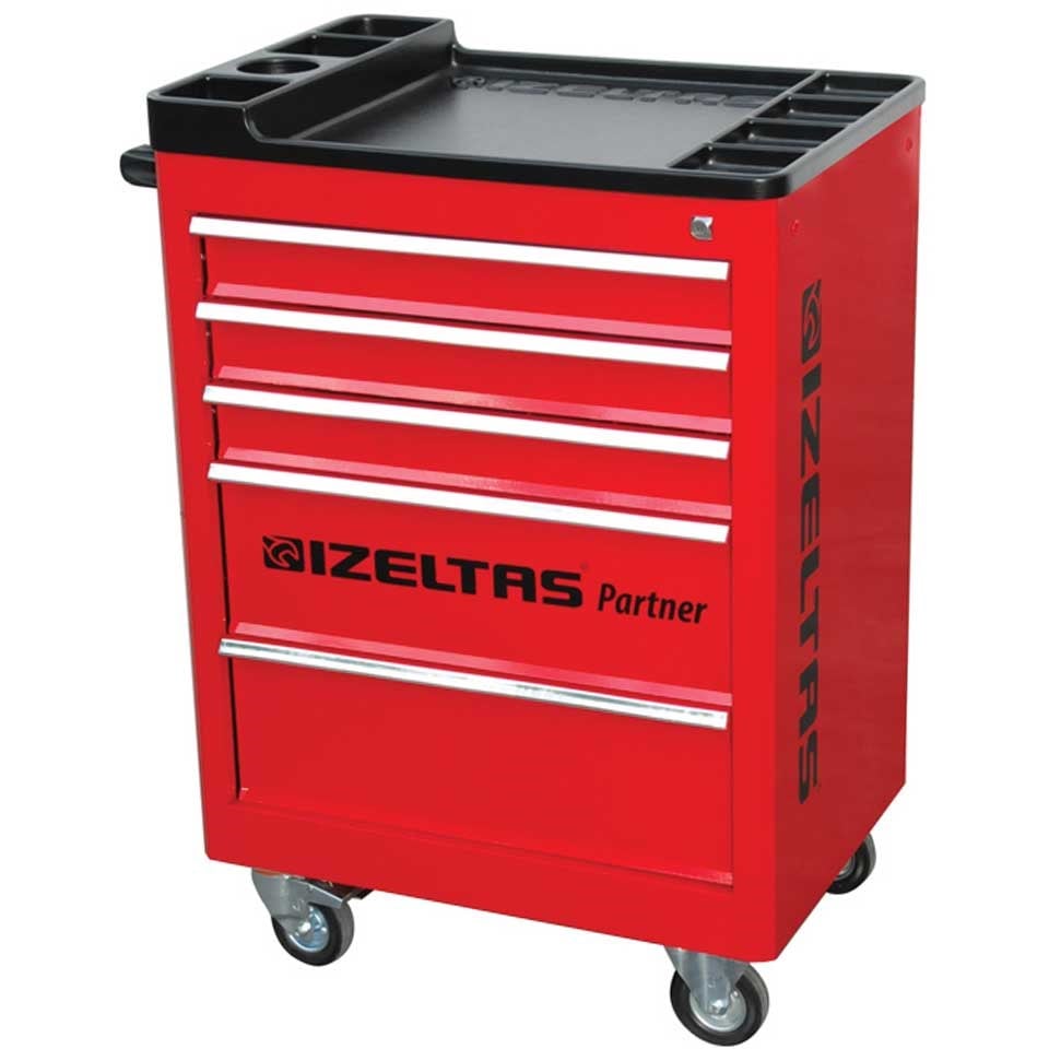 İzeltaş Partner 5 Çekmeceli Takım dolabı 121 Parça (Dolu)