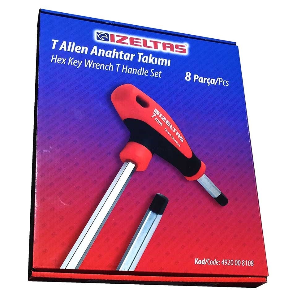 İzeltaş T Allen Anahtar Takımı 8 Parça
