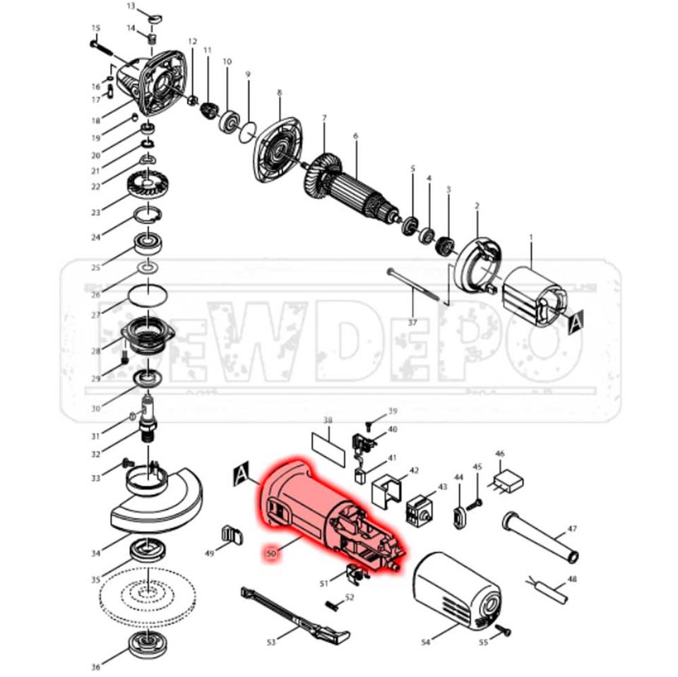 Makita 9557NB Yastık Gövde 451125-7