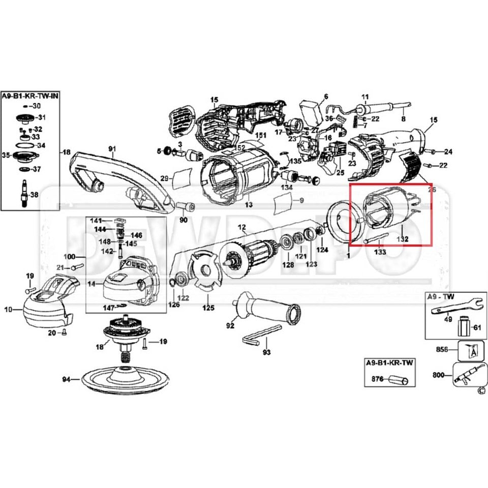 N022836 Dewalt DWP849X Yastık