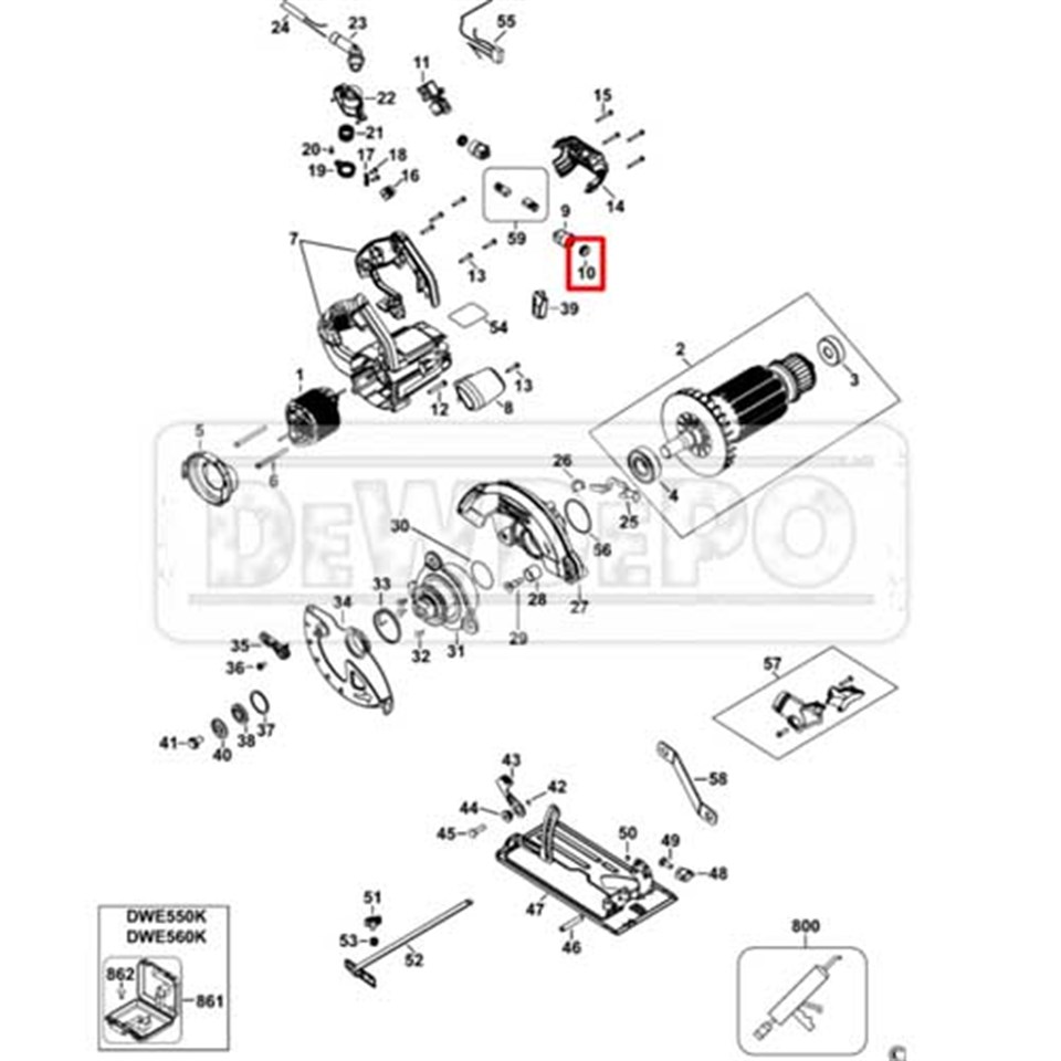 N024448 Dewalt DWE560 Kömür Kapağı