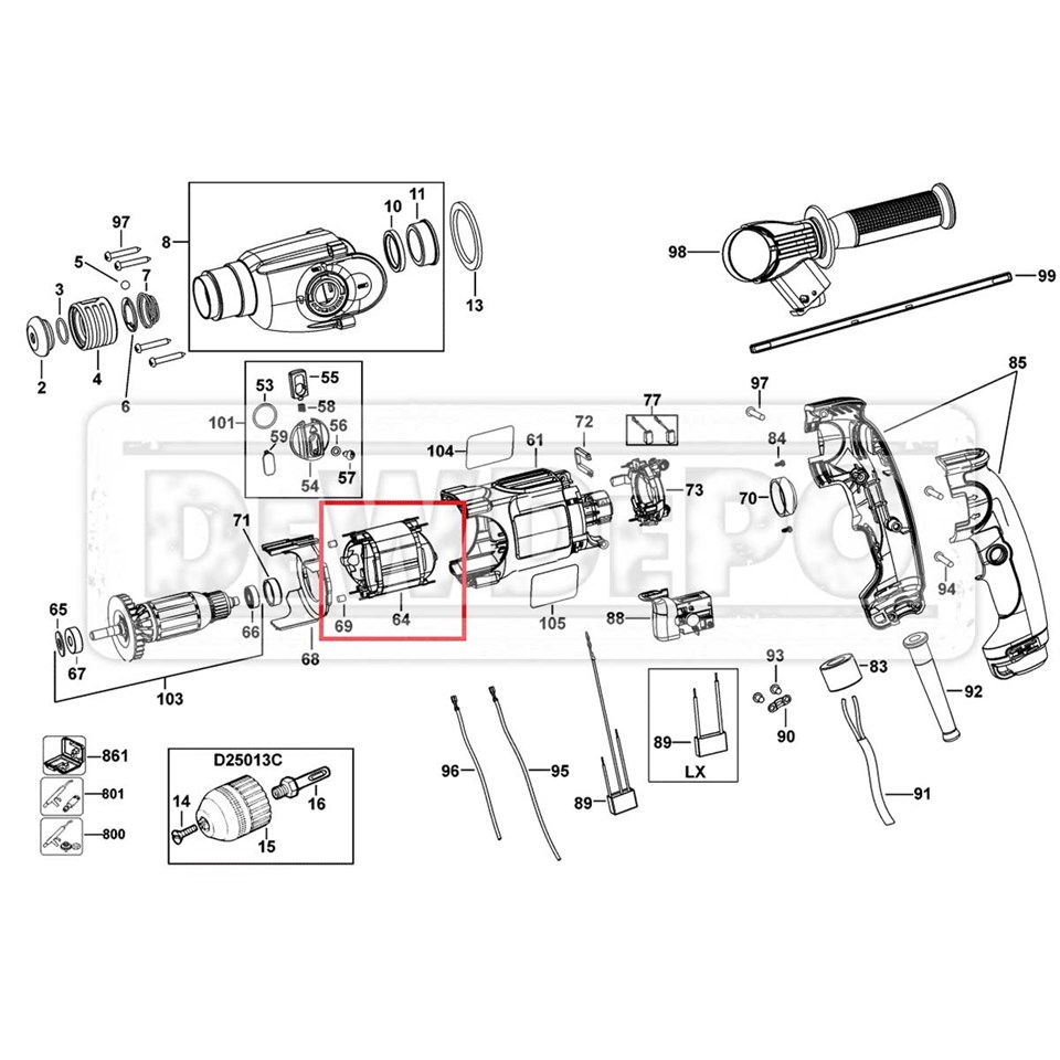 N032579 Dewalt D25013 Yastık