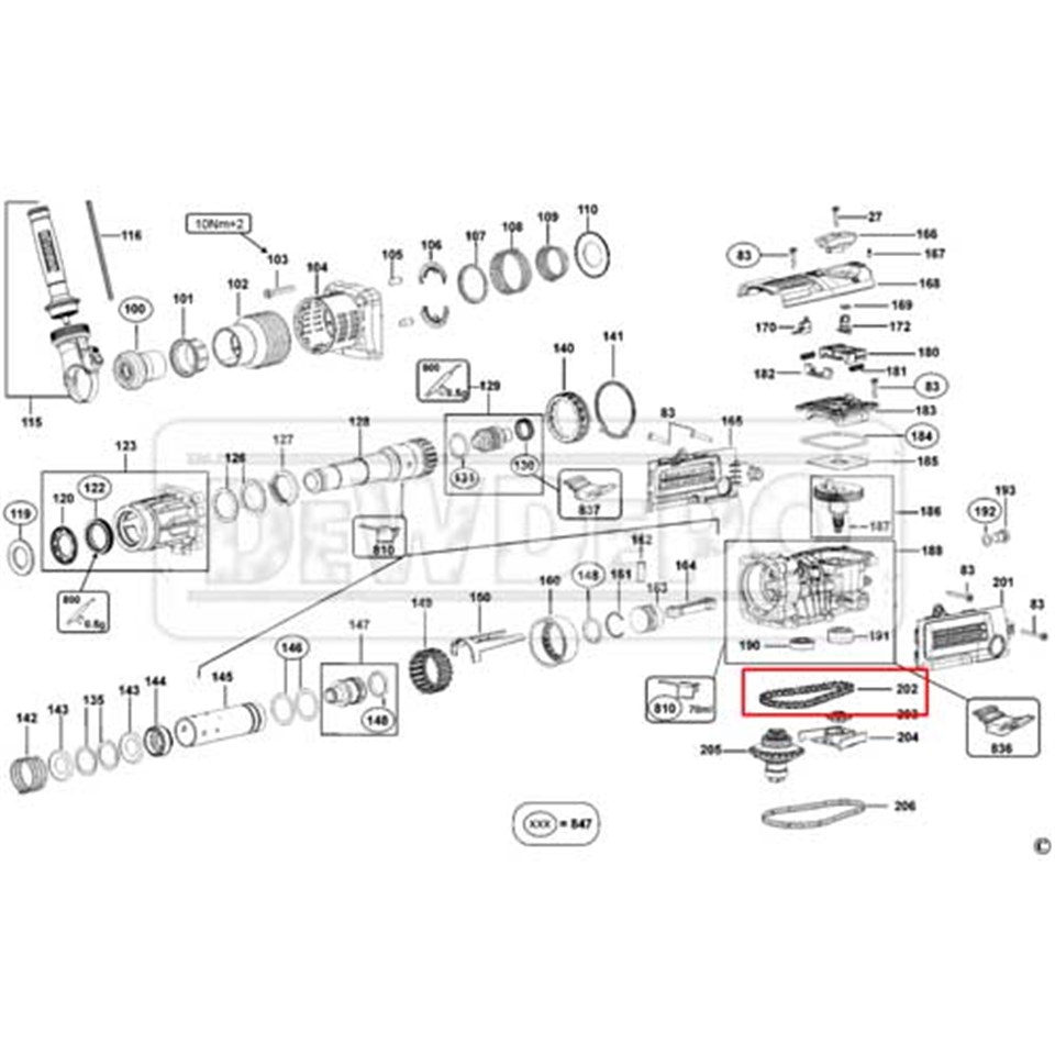 N041839 Dewalt D25601 Zincir