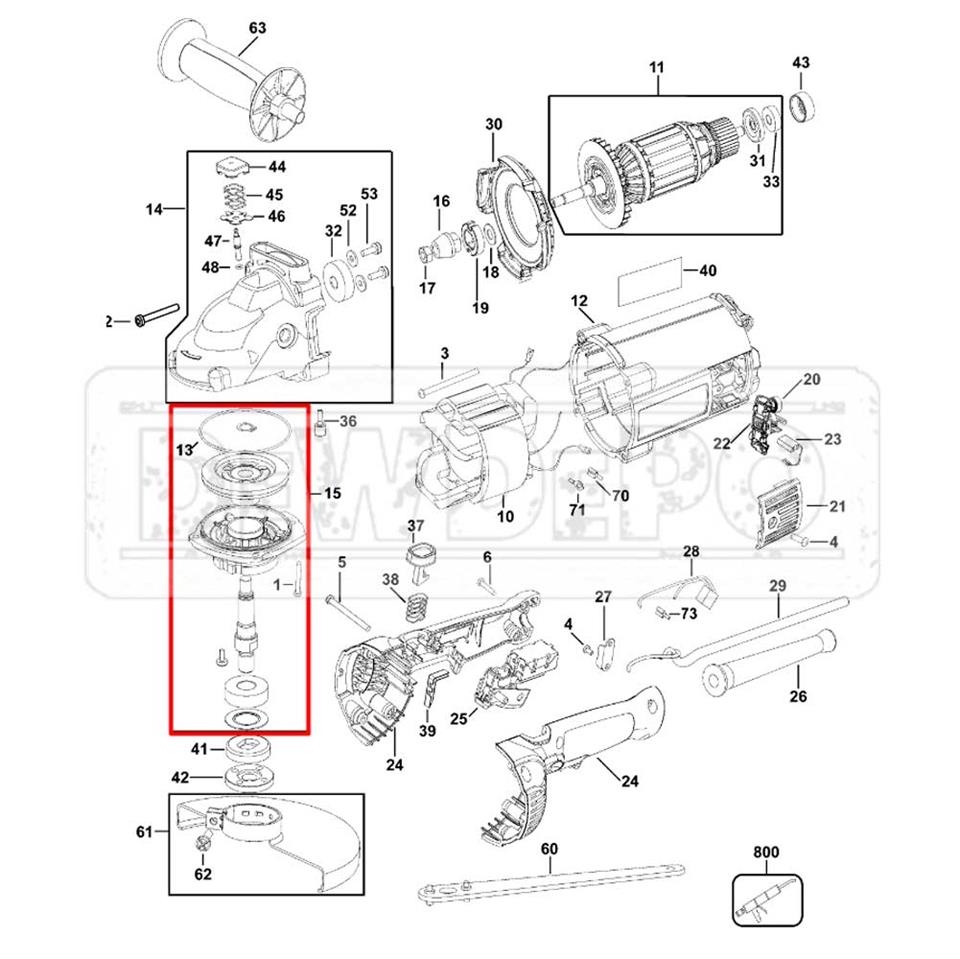 N074213 Dewalt D28490 Dişli Flanş Set Takım