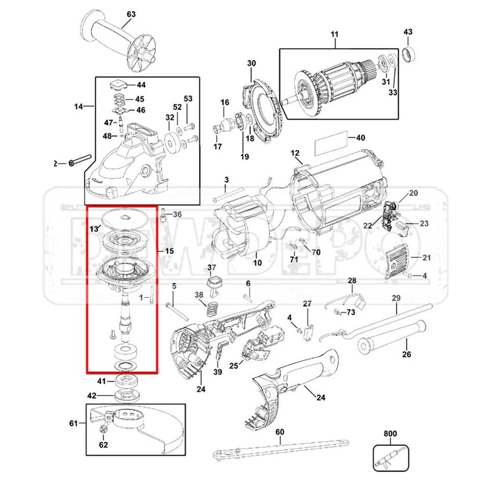 N074213 Dewalt D28492 Dişli Flanş Set Takım