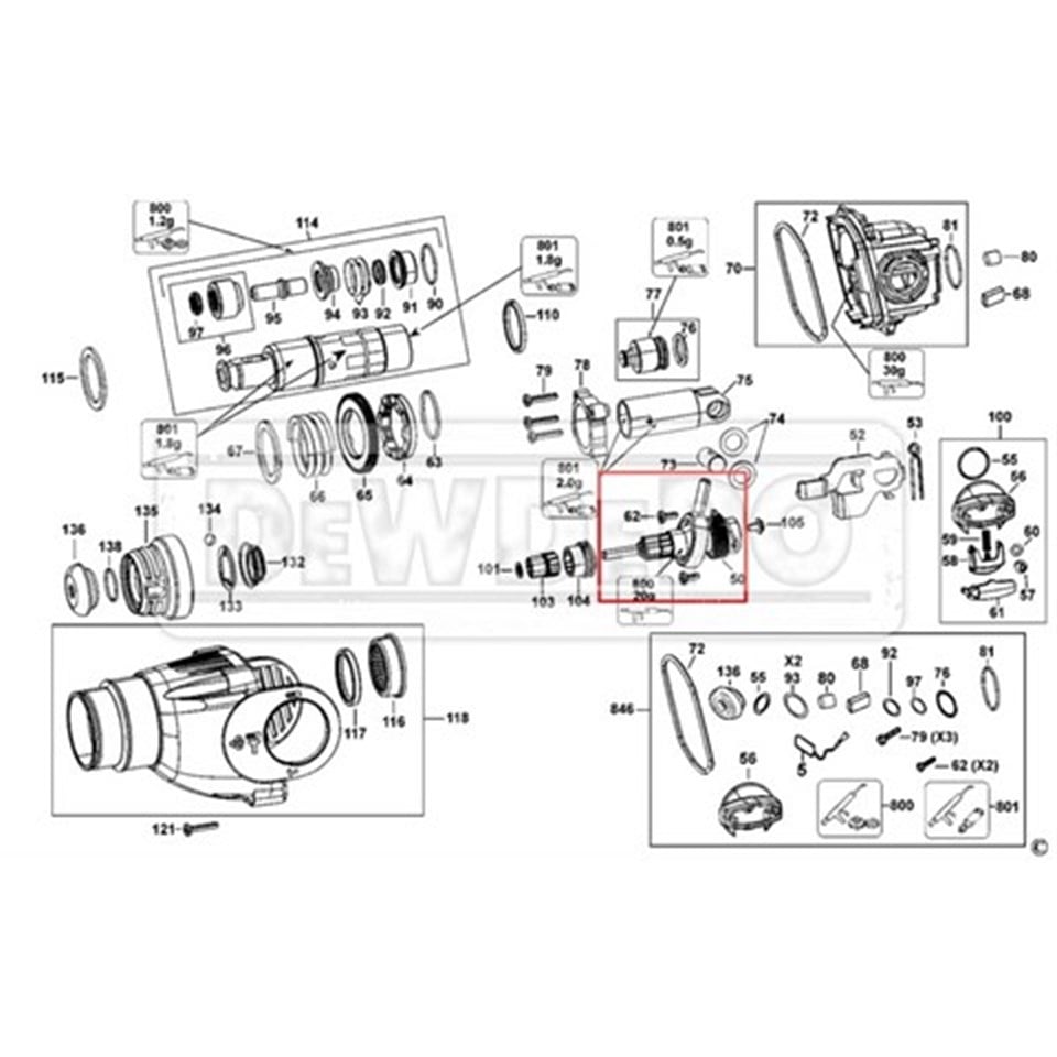 N076098 Dewalt D25124K Grup Dişli