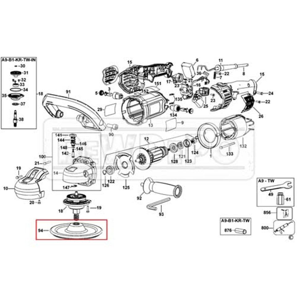 N081419 Dewalt DWP849X Alt Taban Zımpara Yastığı