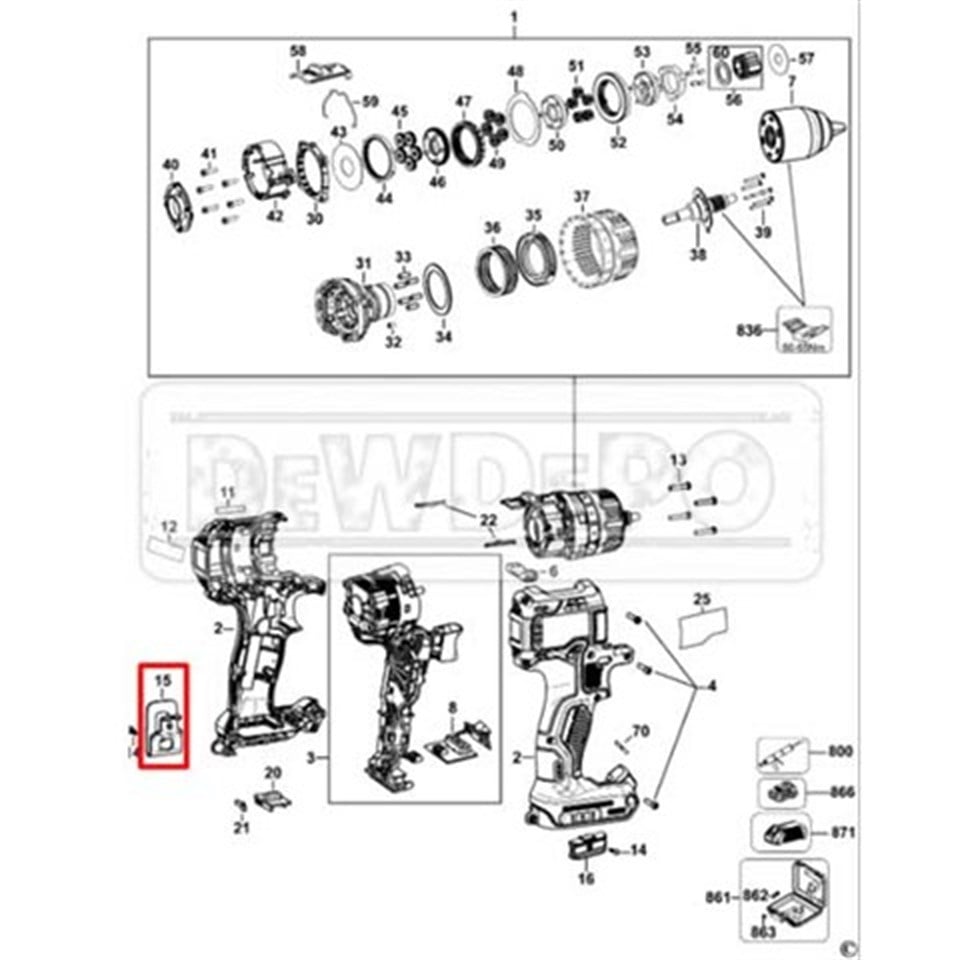 N086039 Dewalt DCD796 Kemer Kanca