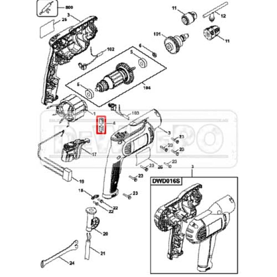 N087159 Dewalt DWD014s Kömür Çifti