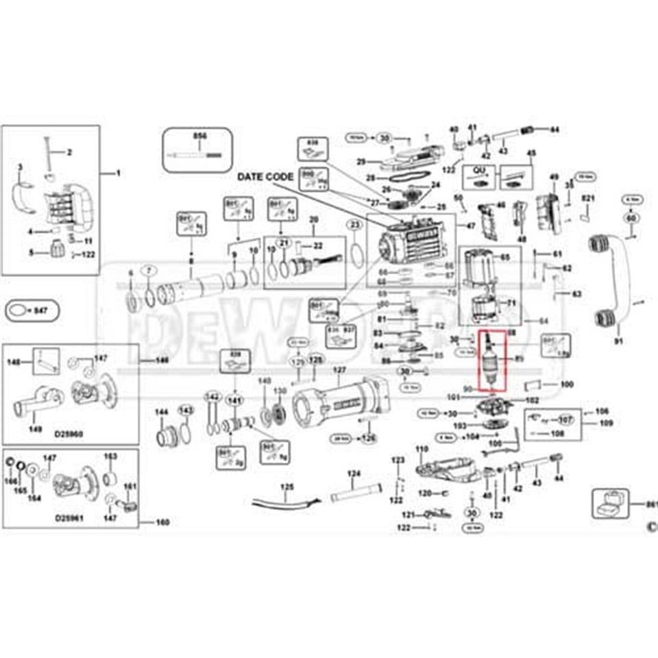 N087478 Dewalt D25961 Endüvi