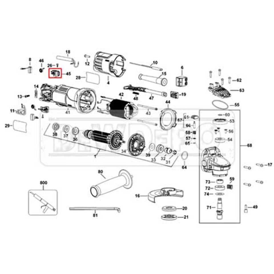 N097702 Dewalt DWE4120 Kömür Yuvası