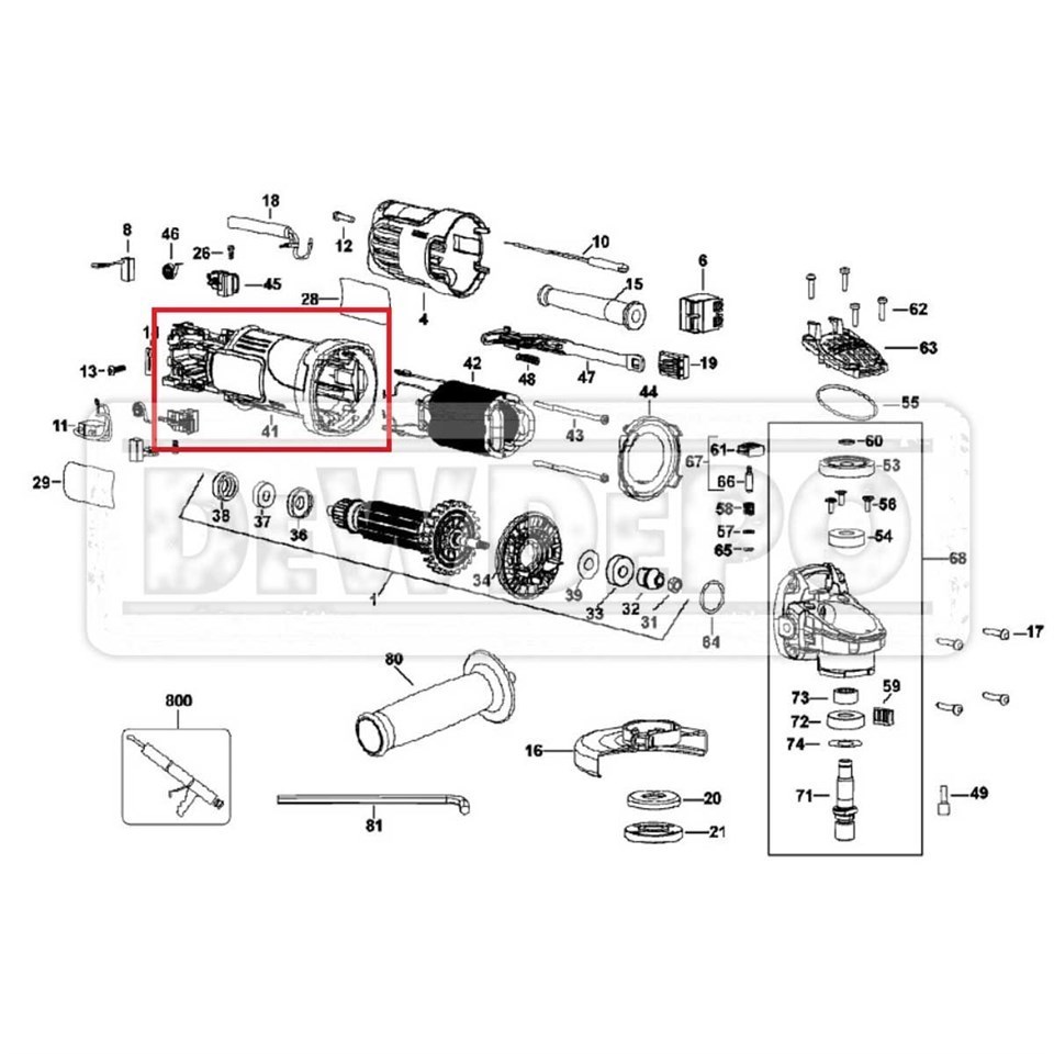 N105641 Dewalt DWE4051 Gövde