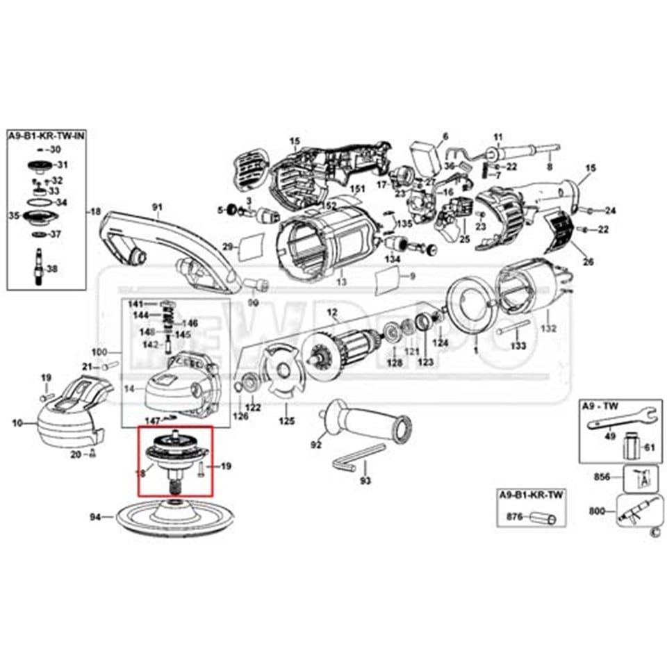 N107293 Dewalt DWP849X Grup Dişli