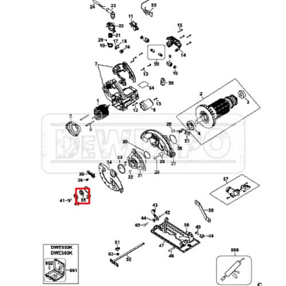 N112958 Dewalt DWE560 Flanş